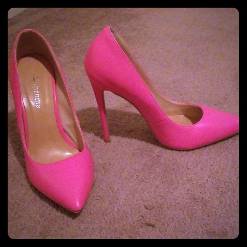Hot pink stilettos
